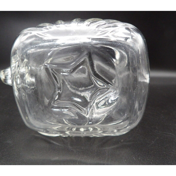 Federal Glass Star Clear Pitcher 36 oz Pressed Glass USA Juice Barware Vintage - Picture 6 of 6